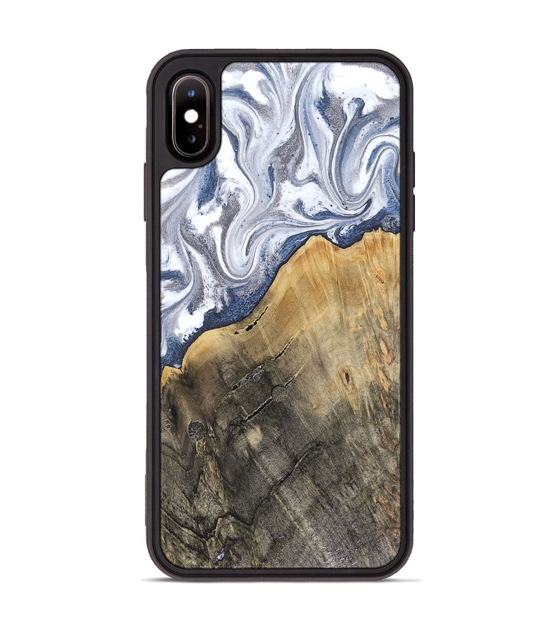 iPhone Xs Max Wood Phone Case - Stevie (Blue, 816370)