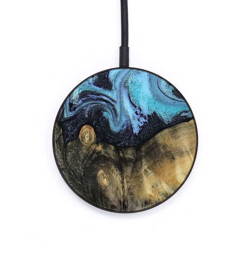 Circle Wood Wireless Charger - Jacque (Blue, 816372)