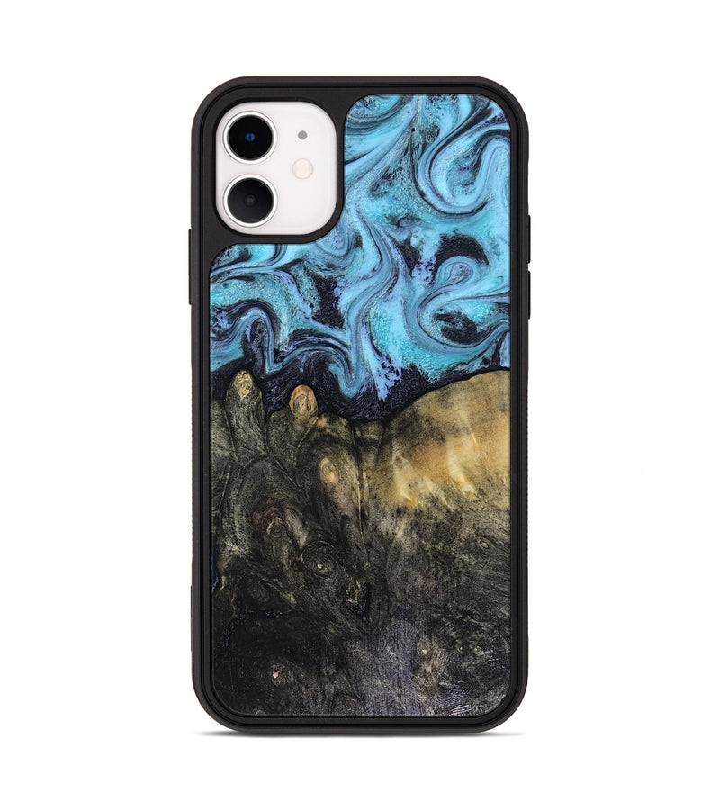iPhone 11 Wood Phone Case - Jacque (Blue, 816372)