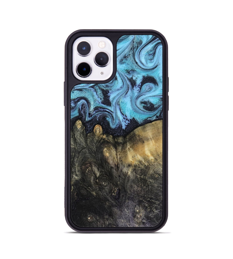 iPhone 11 Pro Wood Phone Case - Jacque (Blue, 816372)