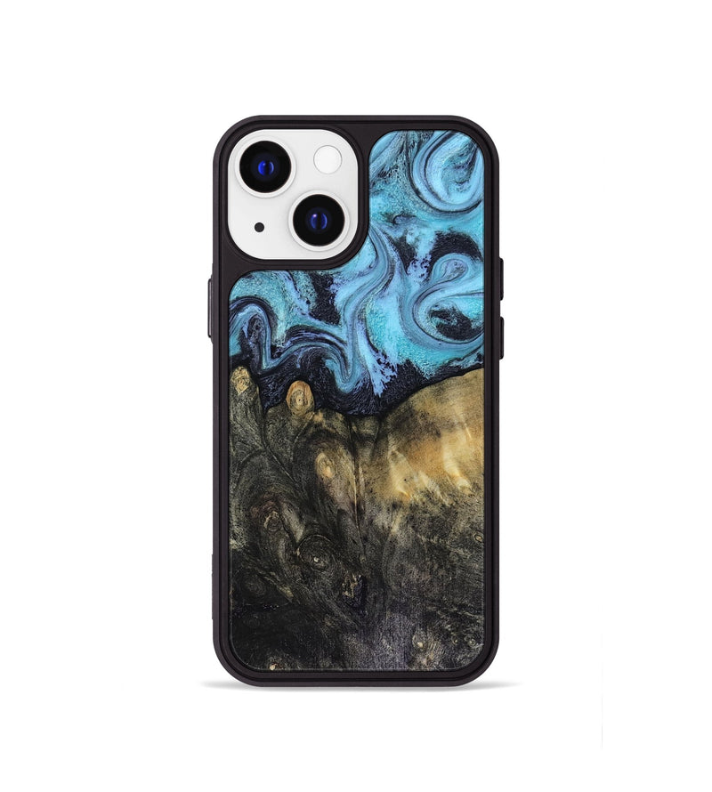 iPhone 13 mini Wood Phone Case - Jacque (Blue, 816372)