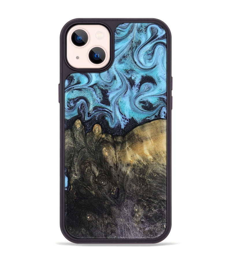 iPhone 14 Plus Wood Phone Case - Jacque (Blue, 816372)