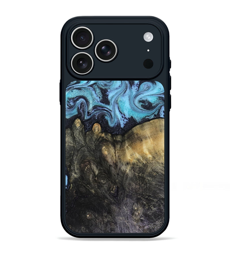 iPhone 17 Pro Max Wood Phone Case - Jacque (Blue, 816372)