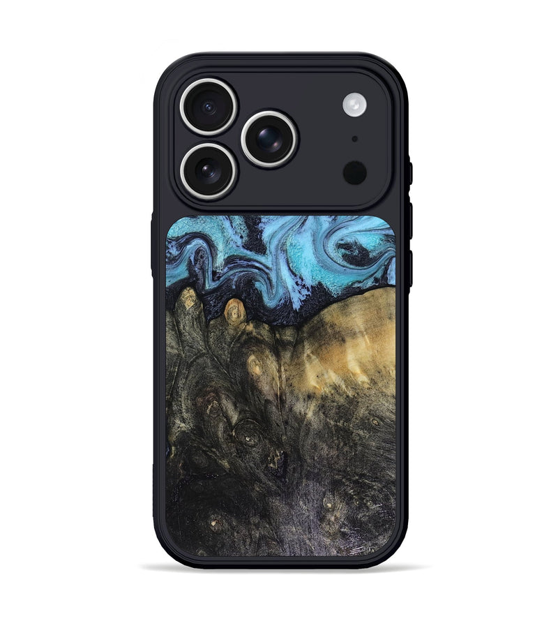 iPhone 17 Pro Wood Phone Case - Jacque (Blue, 816372)