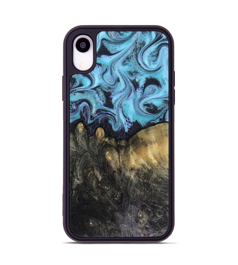 iPhone Xr Wood Phone Case - Jacque (Blue, 816372)