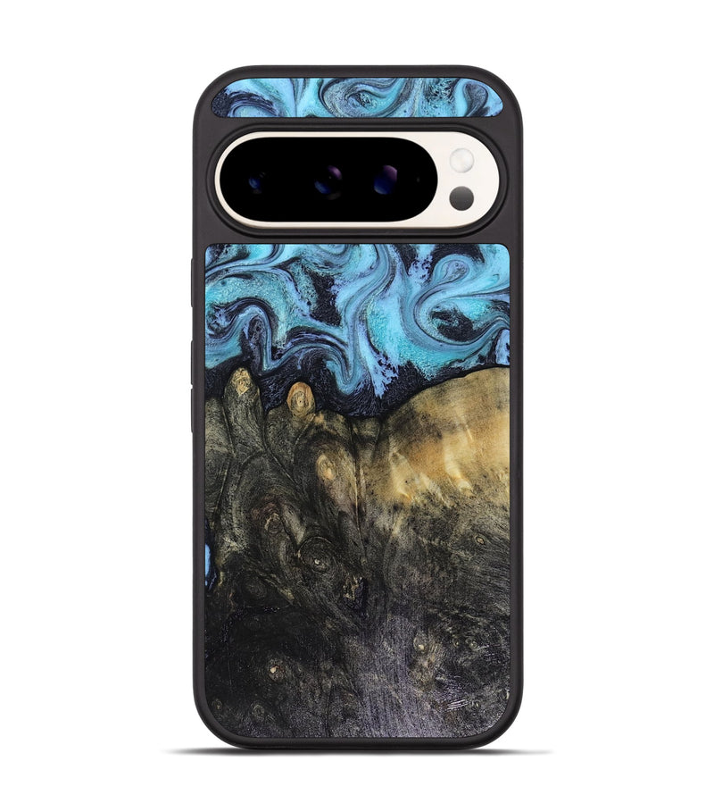 Pixel 9 Wood Phone Case - Jacque (Blue, 816372)
