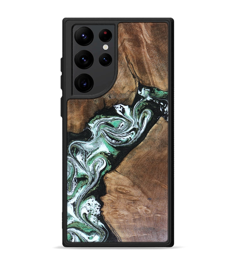 Galaxy S22 Ultra Wood Phone Case - Keira (Green, 816382)