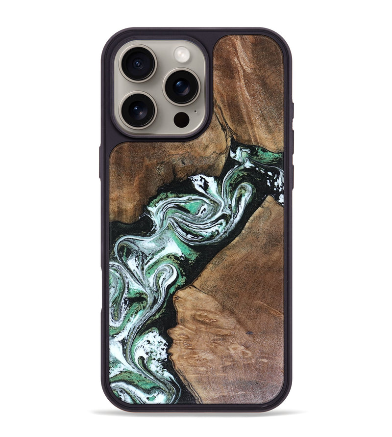 iPhone 16 Pro Max Wood Phone Case - Keira (Green, 816382)