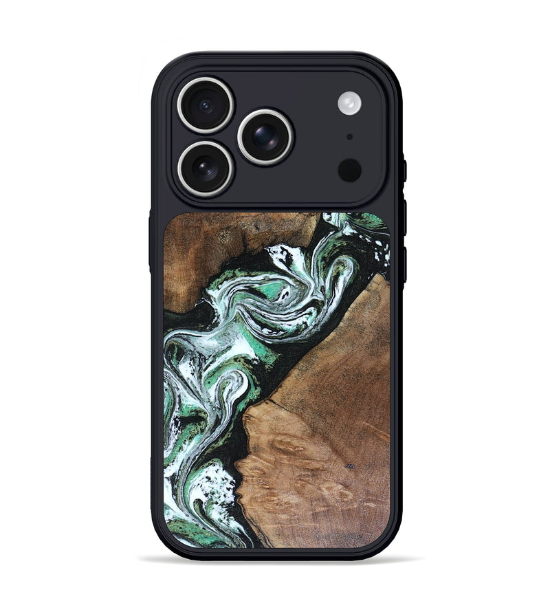 iPhone 17 Pro Wood Phone Case - Keira (Green, 816382)