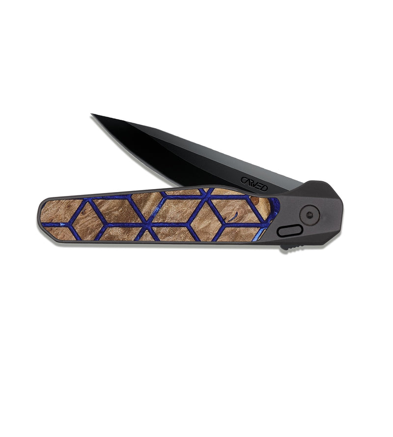 EDC Dark Slate Wood Pocket Knife - Kurt (Pattern, 816386)