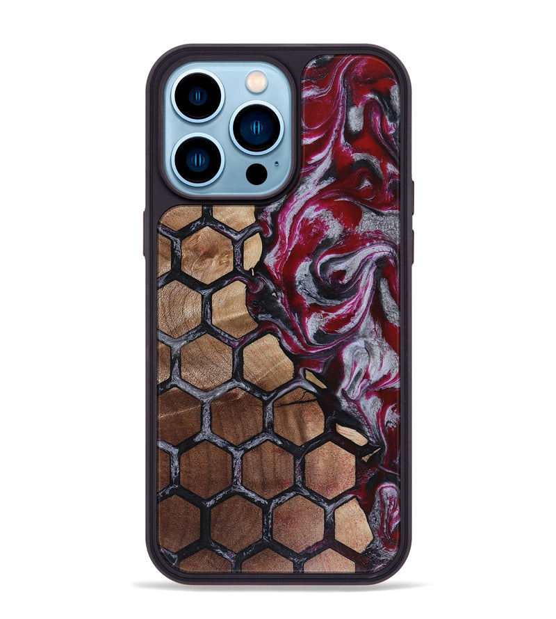iPhone 14 Pro Max Wood Phone Case - Brennan (Pattern, 816398)