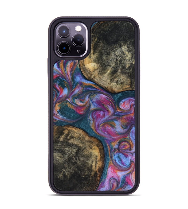iPhone 11 Pro Max Wood Phone Case - Maurine (Blue, 816402)