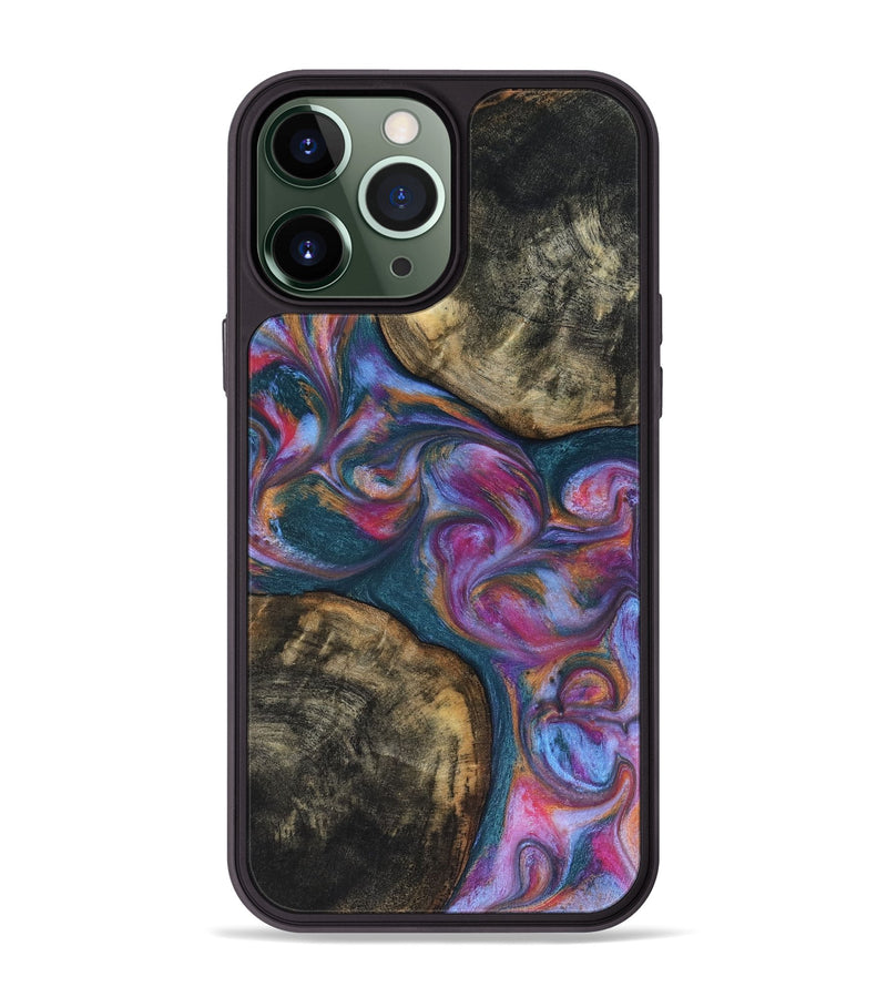 iPhone 13 Pro Max Wood Phone Case - Maurine (Blue, 816402)