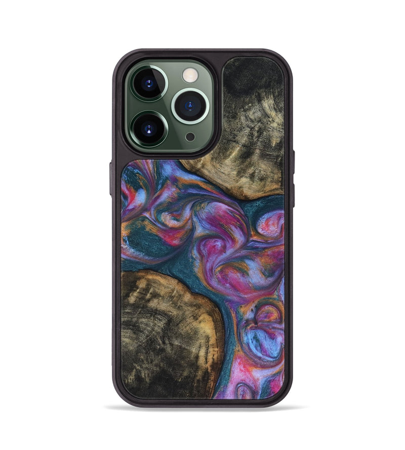 iPhone 13 Pro Wood Phone Case - Maurine (Blue, 816402)