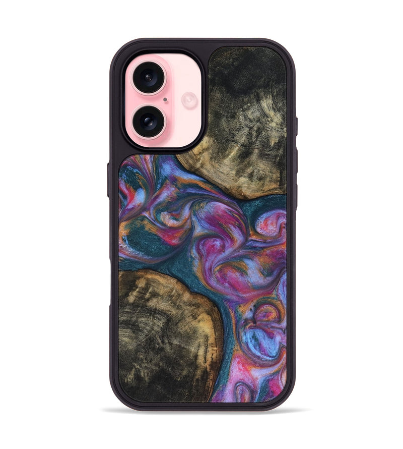 iPhone 16 Wood Phone Case - Maurine (Blue, 816402)
