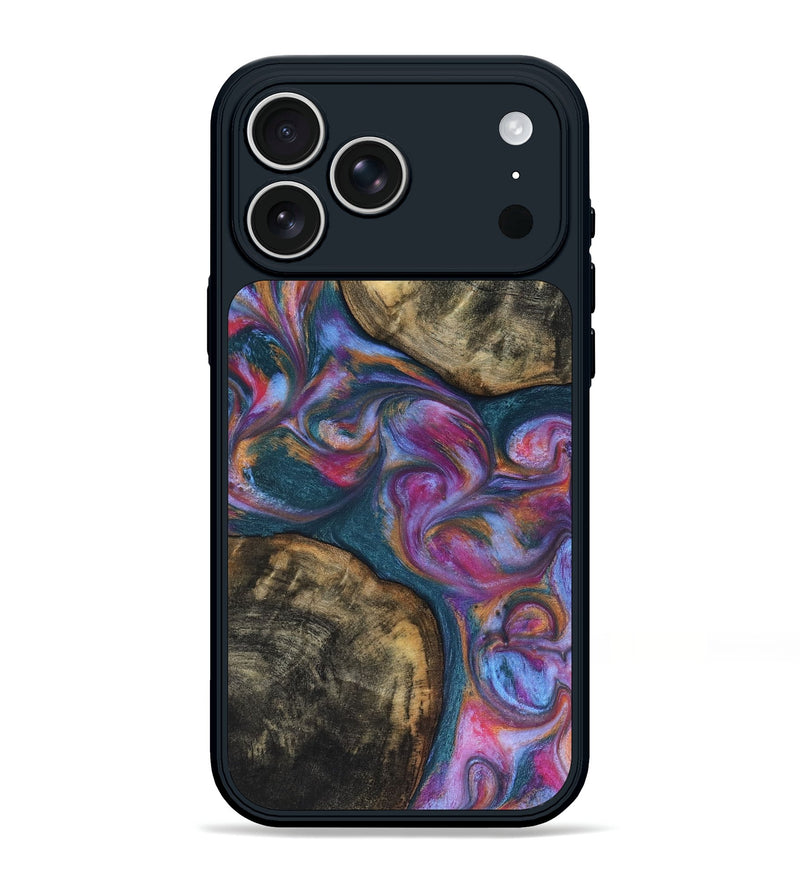 iPhone 17 Pro Max Wood Phone Case - Maurine (Blue, 816402)
