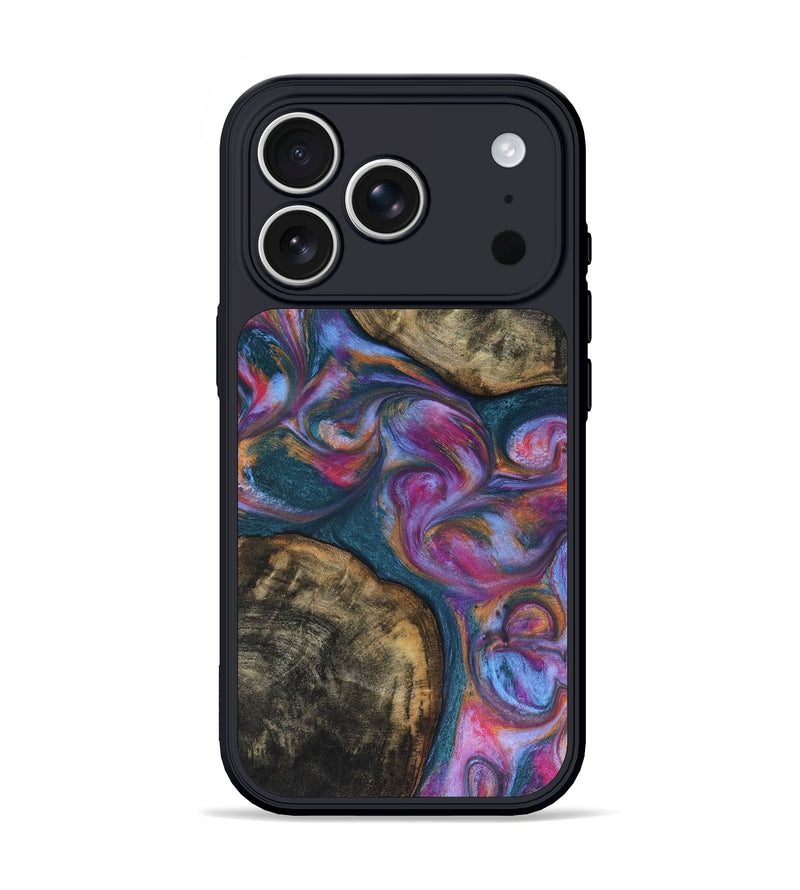 iPhone 17 Pro Wood Phone Case - Maurine (Blue, 816402)
