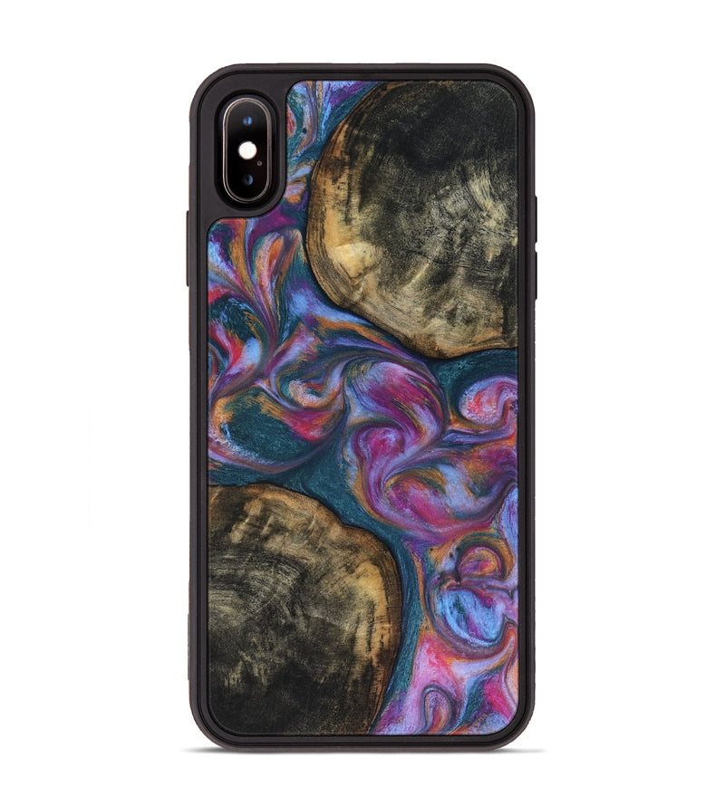 iPhone Xs Max Wood Phone Case - Maurine (Blue, 816402)