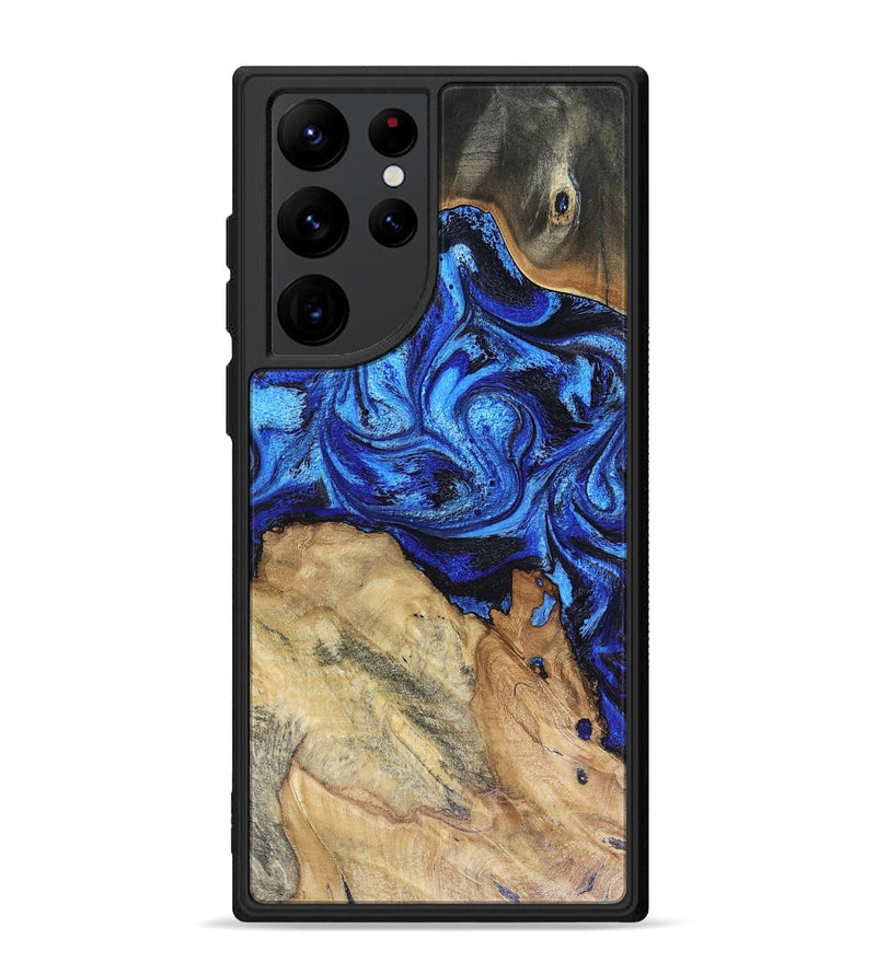 Galaxy S22 Ultra Wood Phone Case - Rivka (Blue, 816404)