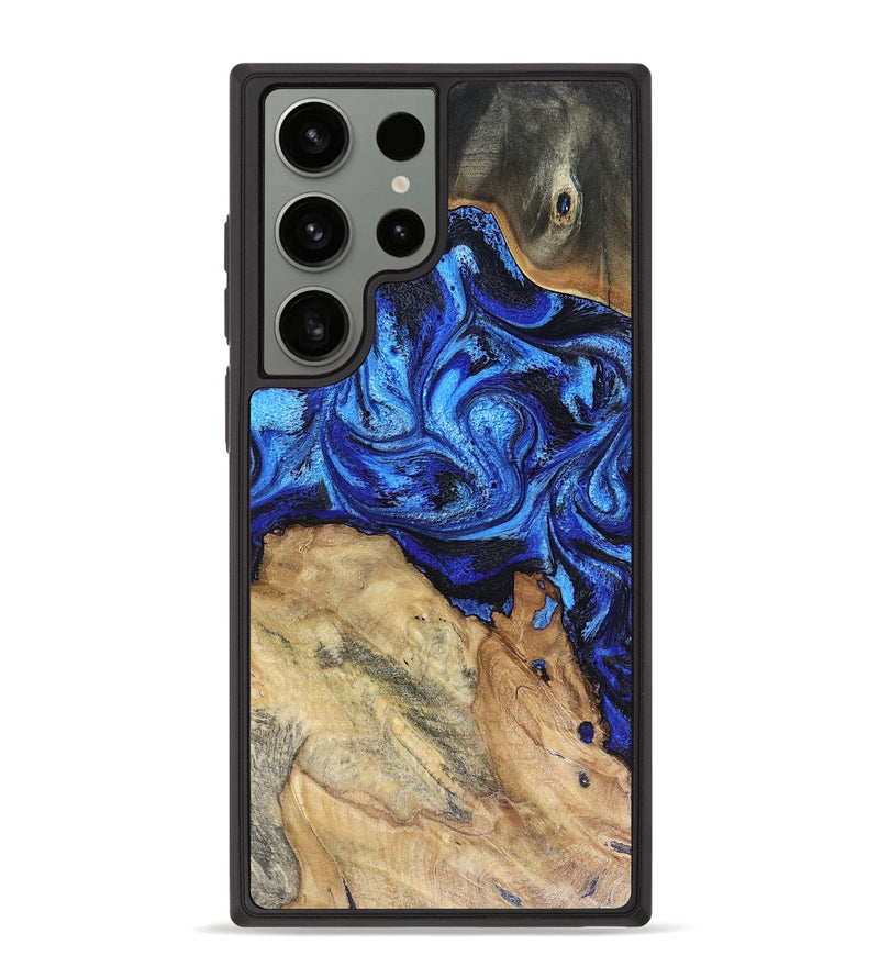 Galaxy S23 Ultra Wood Phone Case - Rivka (Blue, 816404)