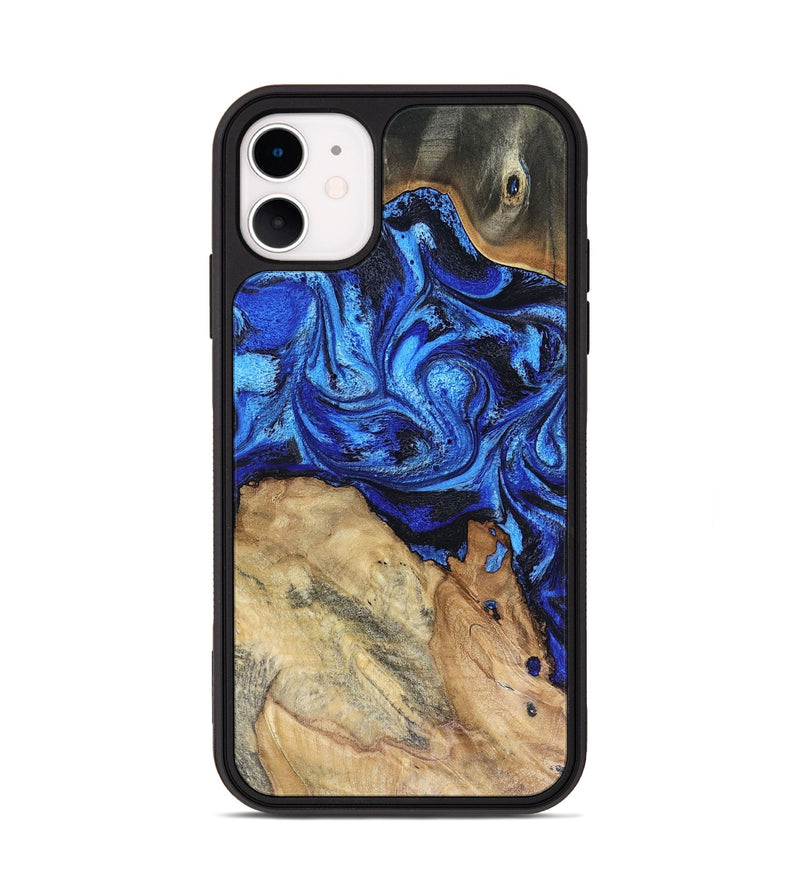 iPhone 11 Wood Phone Case - Rivka (Blue, 816404)