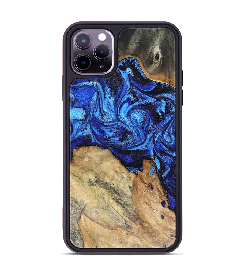 iPhone 11 Pro Max Wood Phone Case - Rivka (Blue, 816404)