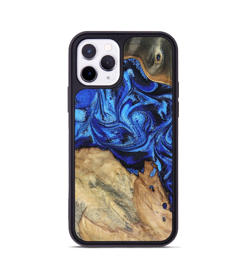 iPhone 11 Pro Wood Phone Case - Rivka (Blue, 816404)