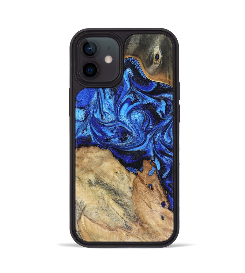 iPhone 12 Wood Phone Case - Rivka (Blue, 816404)