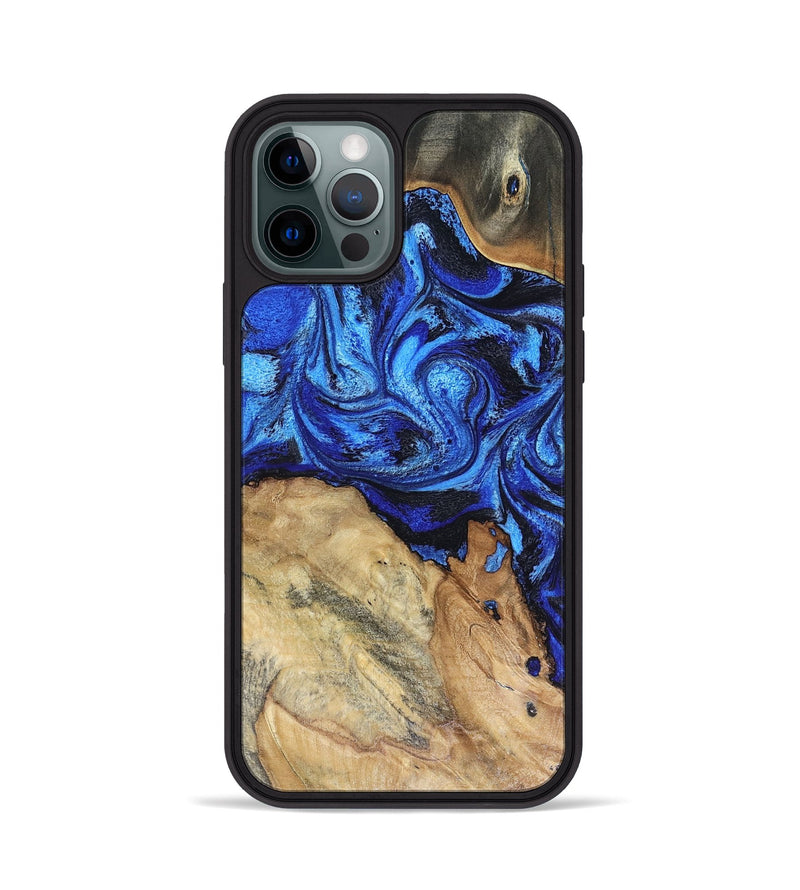 iPhone 12 Pro Wood Phone Case - Rivka (Blue, 816404)