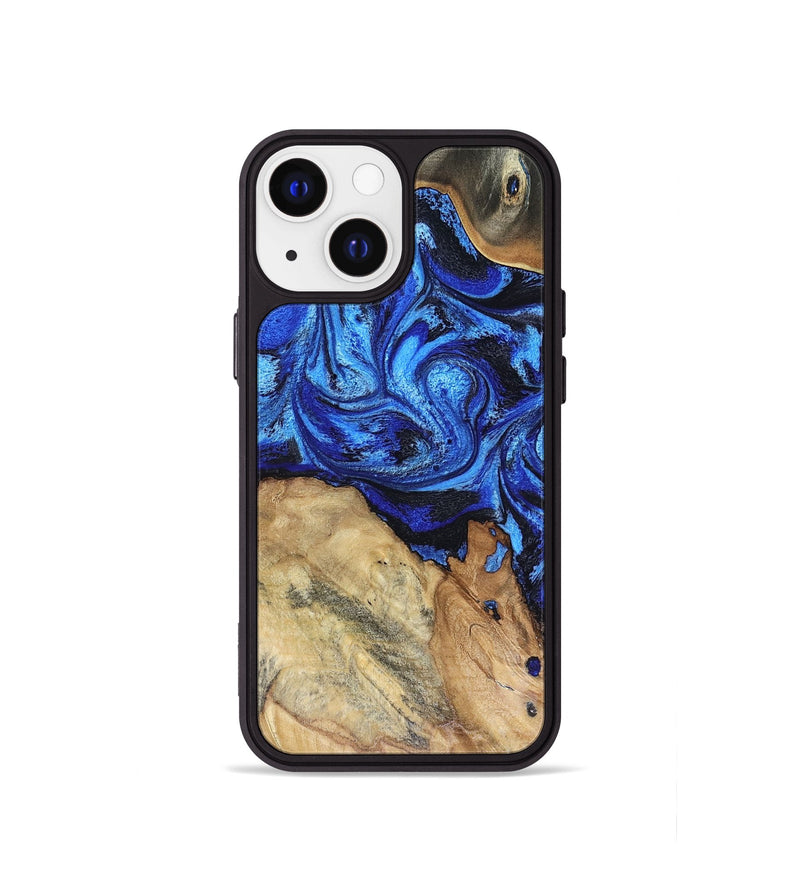 iPhone 13 mini Wood Phone Case - Rivka (Blue, 816404)