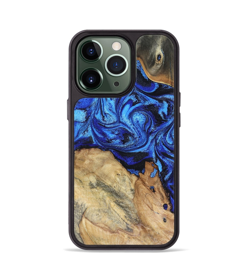 iPhone 13 Pro Wood Phone Case - Rivka (Blue, 816404)