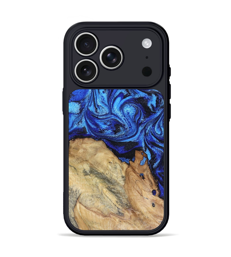 iPhone 17 Pro Wood Phone Case - Rivka (Blue, 816404)