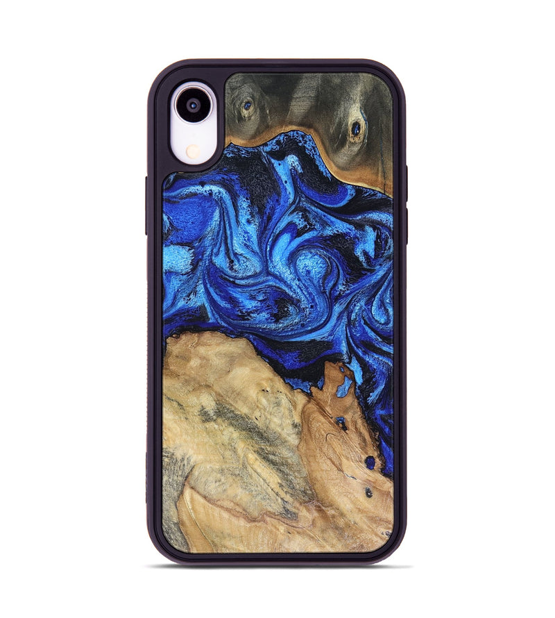 iPhone Xr Wood Phone Case - Rivka (Blue, 816404)