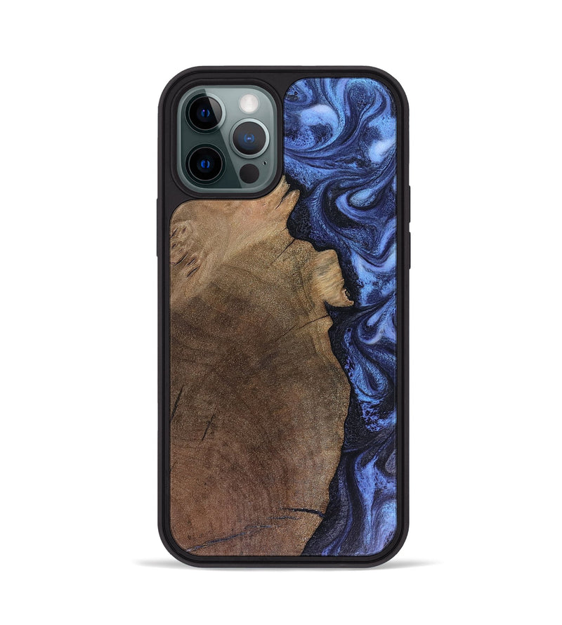 iPhone 12 Pro Wood Phone Case - Hampton (Blue, 816405)