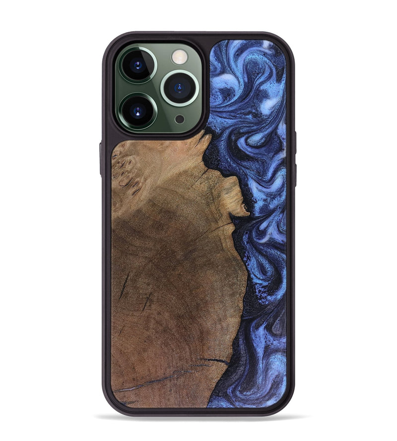 iPhone 13 Pro Max Wood Phone Case - Hampton (Blue, 816405)