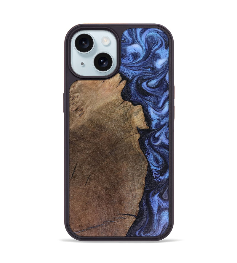 iPhone 15 Wood Phone Case - Hampton (Blue, 816405)