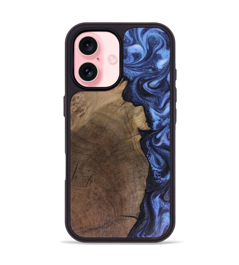 iPhone 16 Wood Phone Case - Hampton (Blue, 816405)