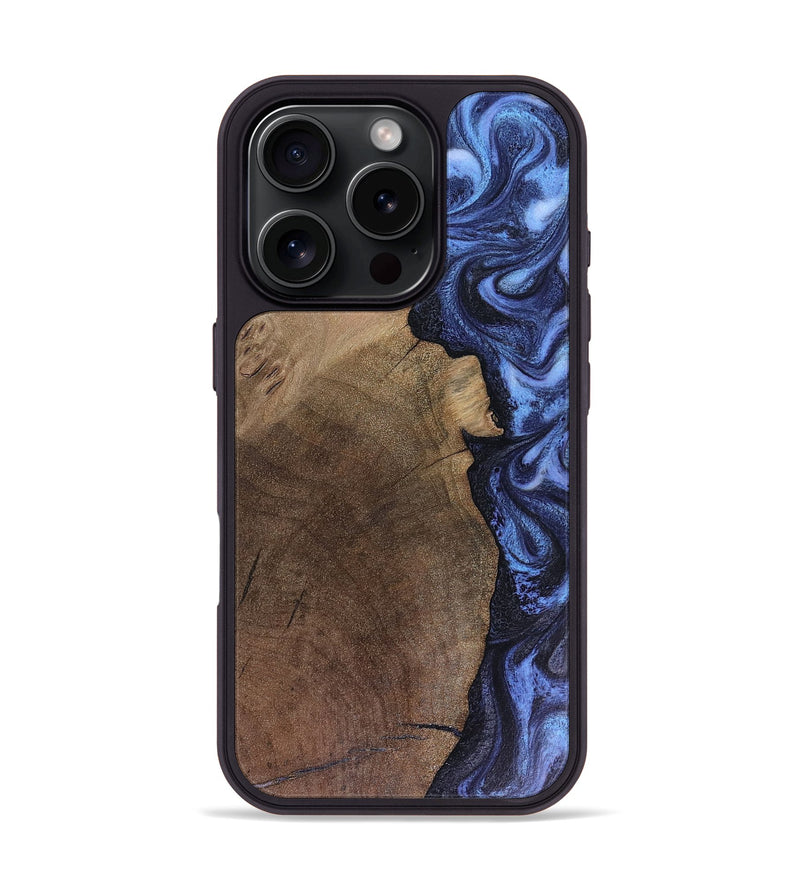 iPhone 16 Pro Wood Phone Case - Hampton (Blue, 816405)