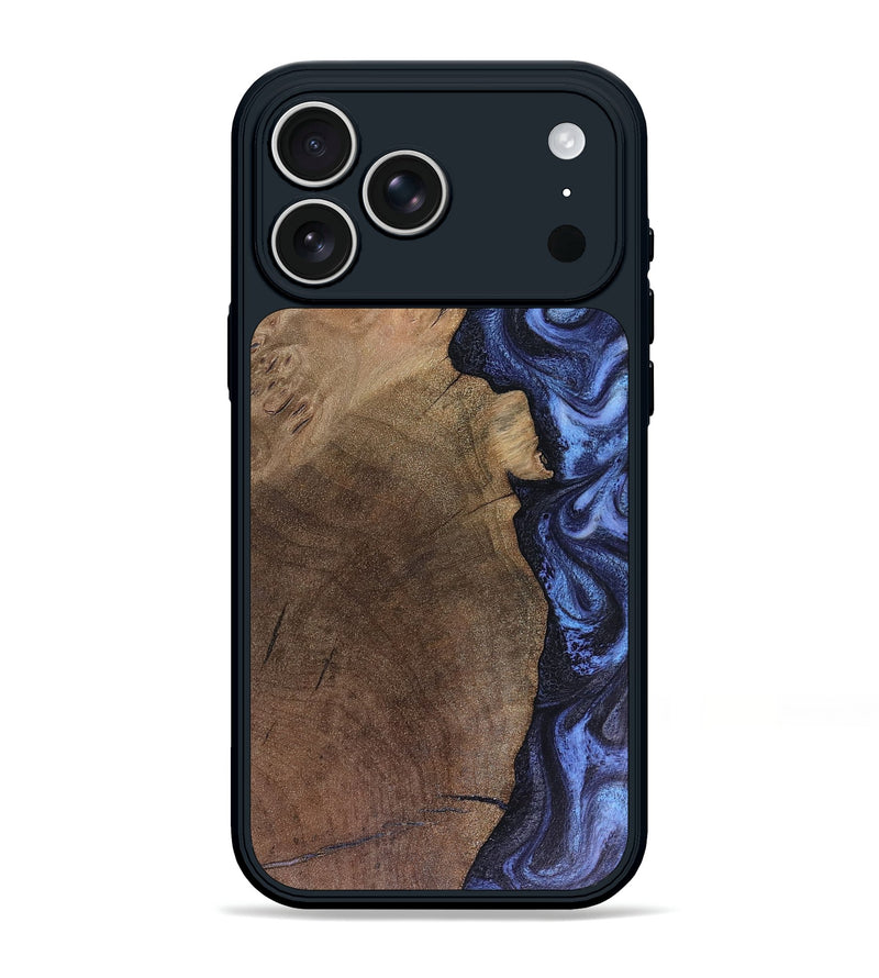 iPhone 17 Pro Max Wood Phone Case - Hampton (Blue, 816405)