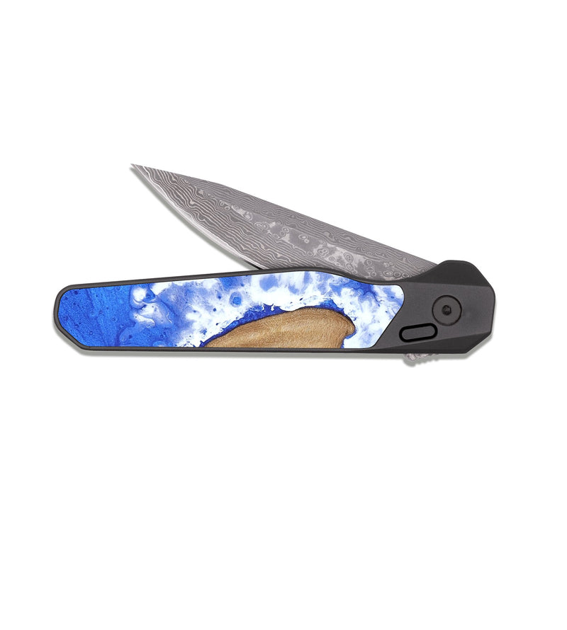 EDC Dark Damascus Wood Pocket Knife - Curt (Coastal, 816429)