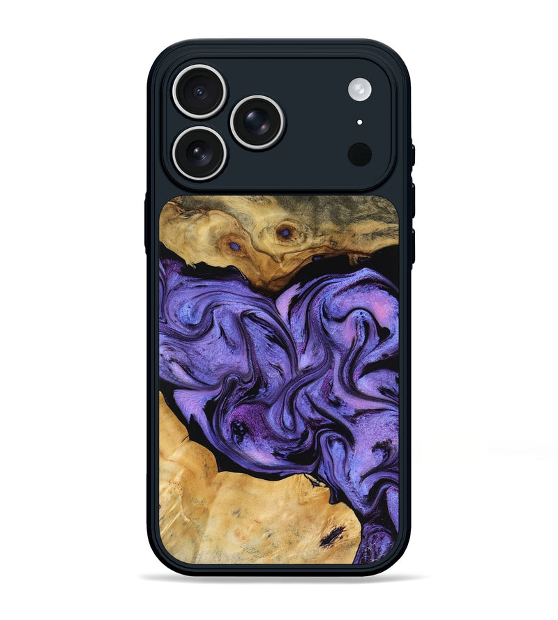 iPhone 17 Pro Max Wood Phone Case - Bennie (Purple, 816457)