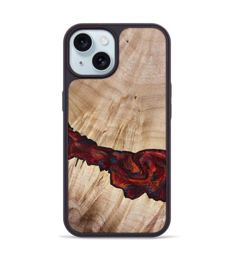iPhone 15 Wood Phone Case - Harding (Red, 816463)