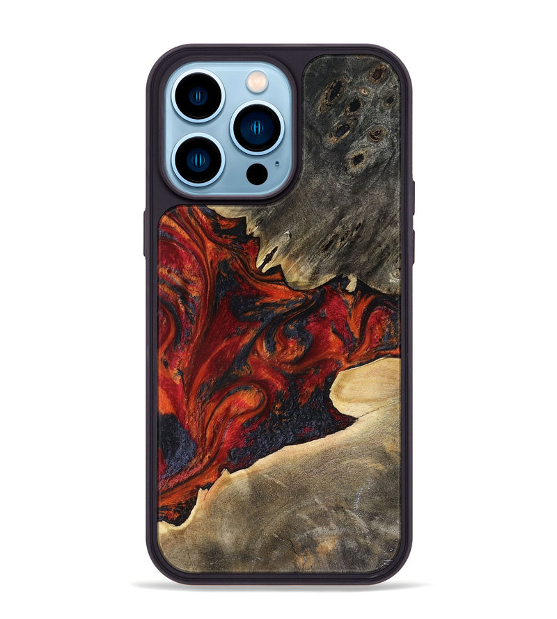 iPhone 14 Pro Max Wood Phone Case - Jettie (Red, 816464)