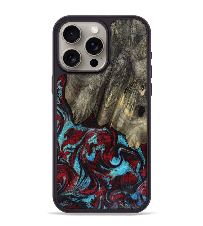 iPhone 15 Pro Max Wood Phone Case - Cierra (Red, 816467)