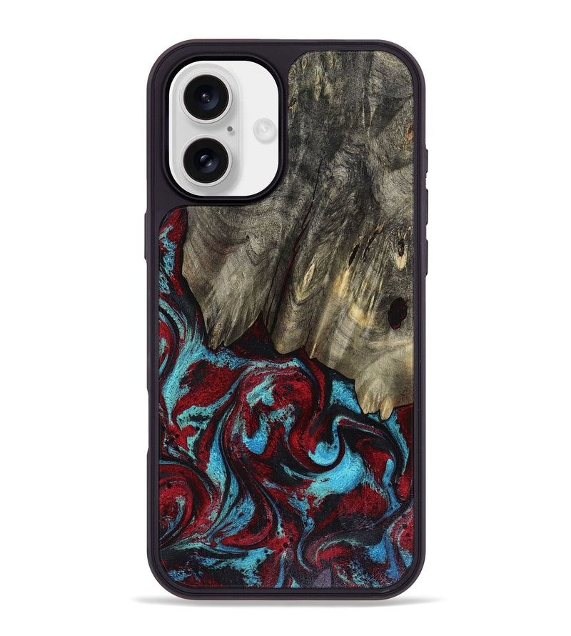 iPhone 16 Plus Wood Phone Case - Cierra (Red, 816467)