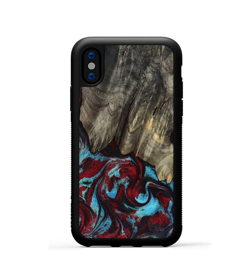 iPhone Xs Wood Phone Case - Cierra (Red, 816467)
