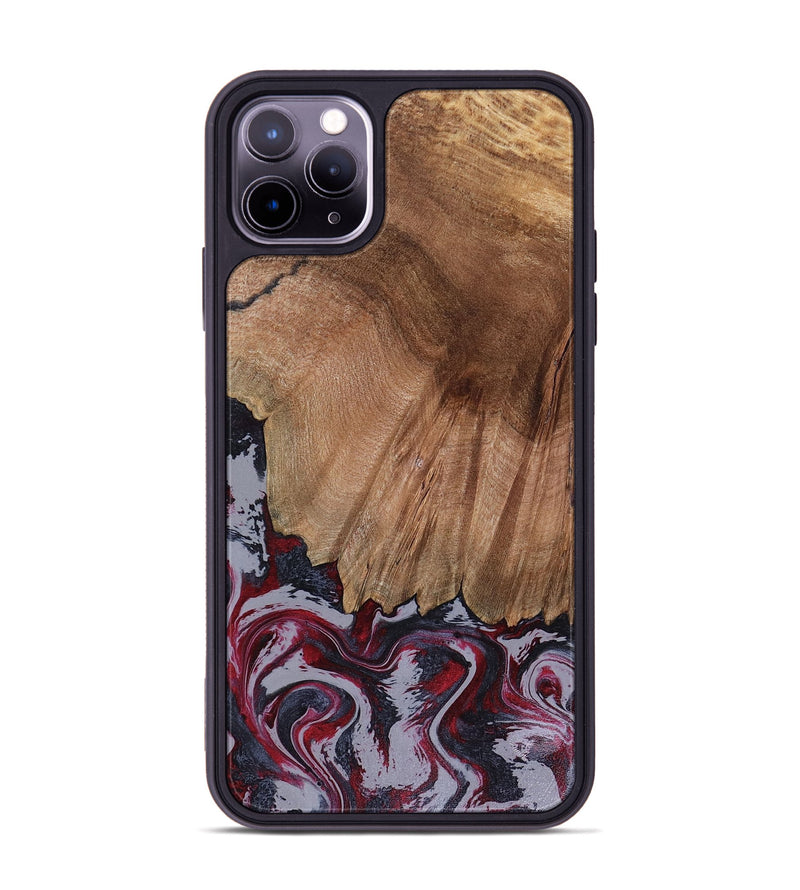 iPhone 11 Pro Max Wood Phone Case - Edd (Red, 816470)