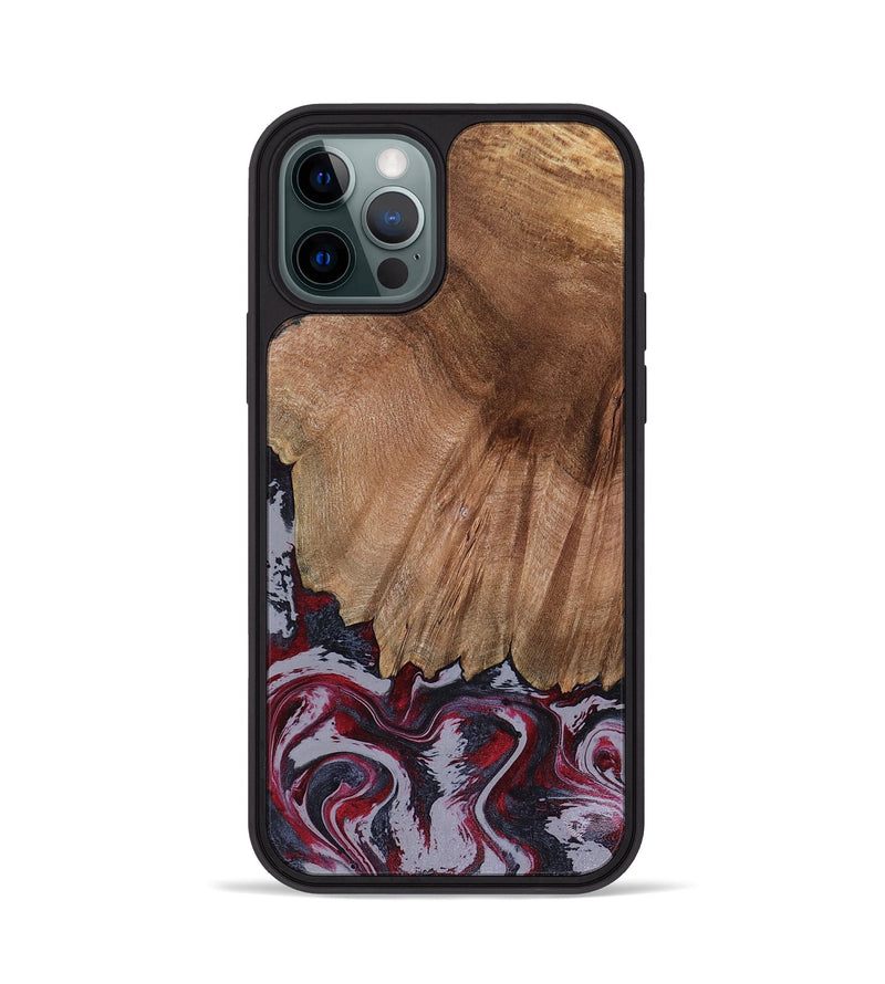 iPhone 12 Pro Wood Phone Case - Edd (Red, 816470)