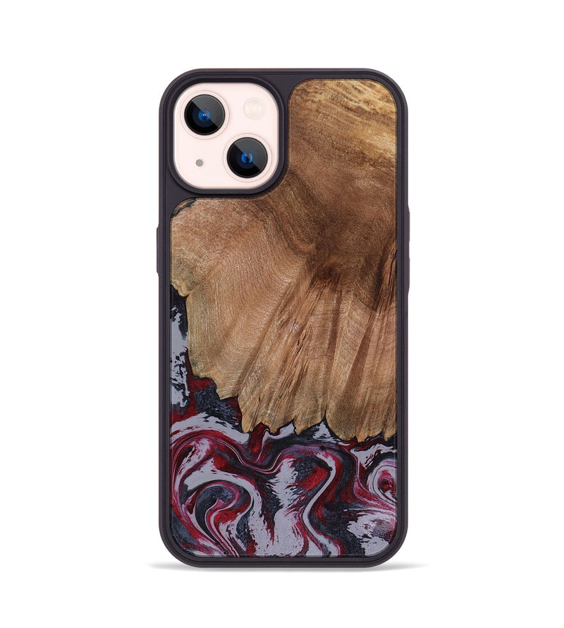 iPhone 14 Wood Phone Case - Edd (Red, 816470)