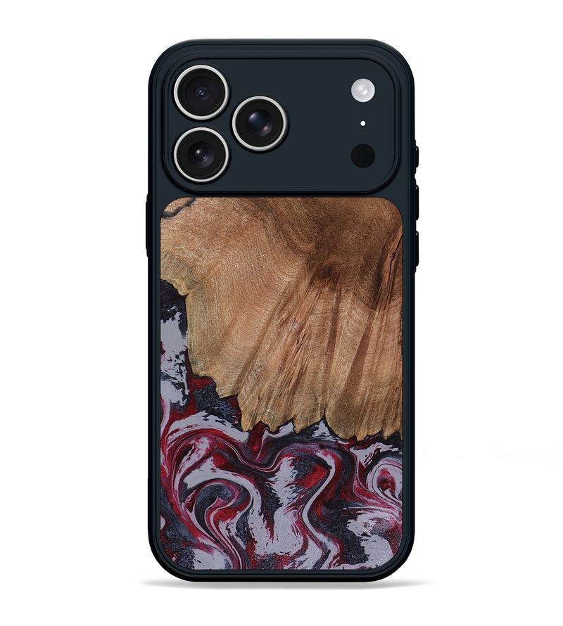 iPhone 17 Pro Max Wood Phone Case - Edd (Red, 816470)